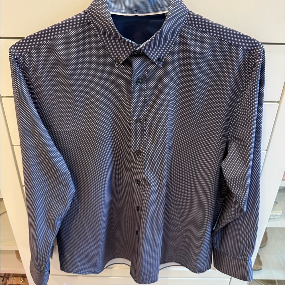 Men's Navy Button-Down Shirt